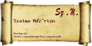 Szalma Márton névjegykártya