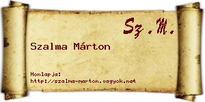 Szalma Márton névjegykártya